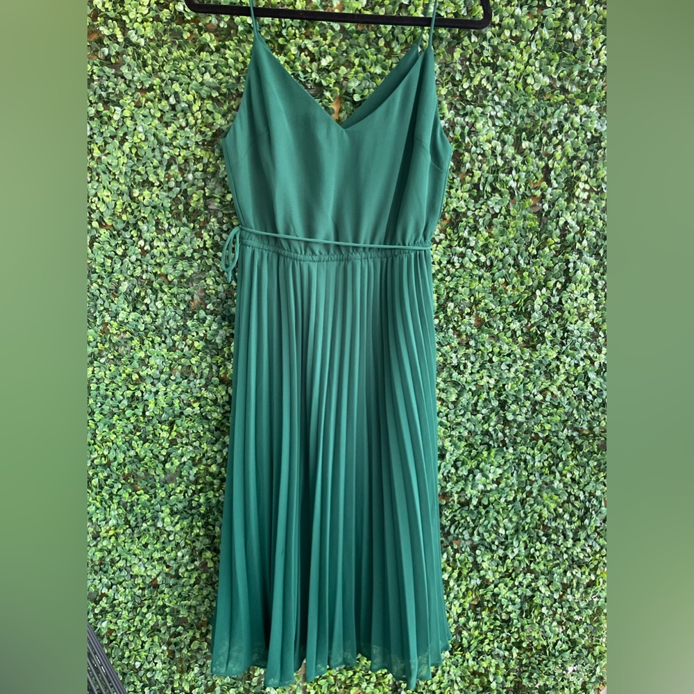 ASOS Midi Dress | Stunning Emerald Green | Sleeveless W/ Belt - NWOT - Picture 4 of 10